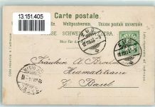 1904 AK mit Stoff Prägedruck AK