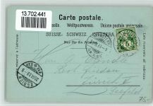 8910 Affoltern am Albis 1899 BOAKC Lithographie/Mondschein Kath. Kirche Kuthaus Lilienberg Krone Gerichtsgebäude Pension Weinberg Aemtlertracht Trachtenpaar