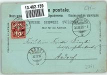 8570 Weinfelden 1898 Lithographie / Mondschein Rathaus