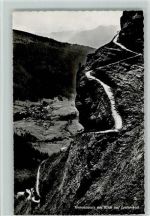 Gemmipass Wallis - Gemmiroute mit Blick auf Leukerbad