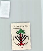 8707 Uetikon am See - Vignette Wappen Kaffee Hag 1920-1940