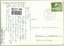 7130 Ilanz 1957 Foto AK Fliegeraufnahme