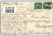 2074 Marin-Epagnier 1911 Gebrauchsspuren Hotel du Poisson