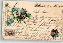 9104 Waldstatt 1900 - Grusskarte Ort lt. Stempel Frankatur Rückantwort vorne