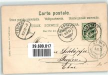 9104 Waldstatt 1900 - Grusskarte Ort lt. Stempel Frankatur Rückantwort vorne