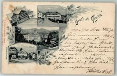 9043 Trogen 1899 Foto AK Dorfplatz