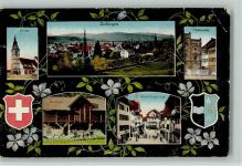 4800 Zofingen Gebrauchsspuren Kirche Thutbrunnen Hirschpark Vordere Hauptstraße Stempel Bataillon 84 Feldpost