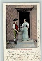 Butterfass - Appenzellerland AK Tracht Schweiz 1904