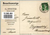 3400 Burgdorf Berthoud 1921 Gebrauchsspuren Engel Besuchsanzeige Handlung Pfister