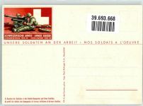 Unsere Soldaten an der Arbeit Grenzbesetzung 1939 Serie Militär Schweiz