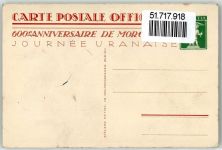 Ganzsache sign. Mathey, Maurice Helvetia Morgarten