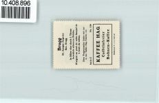 5200 Brugg AG - Vignette Wappen Kaffee Hag ca 1920-1940