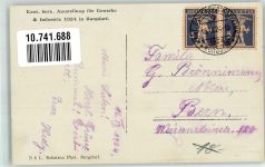 3400 Burgdorf Berthoud 1924 Sonderstempel Ausstellung für Gewerbe und Industrie