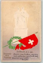 1200 Genève Genf 1906 Prägedruck Flagge Nationaldenkmal