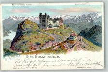 6410 Rigi Kulm 1901 Künstlerkarte Hotel sign. C Steinmann