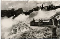 um 1950/60 - Schaffhausen, Kanton Schaffhausen, Rheinfall, Schloß Laufen, Schweiz,Schloss Laufen am Rheinfall AKU1