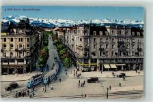 8000 Zürich - Bahnhofstrasse Straßenbahn Hotel Schweizerhof