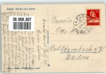 3703 Aeschi b. Spiez 1925 Foto AK Kirche Alpen
