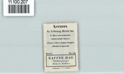 3210 Kerzers - Vignette Wappen Kaffee Hag ca 1920-1940