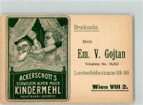 4500 Solothurn Soleure Werbe AK Achkerschott`s Alpenmilch Kindermehl