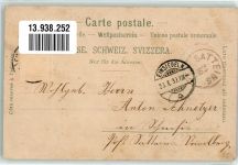 8840 Einsiedeln 1899 Lithographie Kloster Blumen Gruss