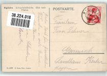 Rigi Kulm Foto AK Zahnradbahn Rigbahn Schnurtobelbrücke