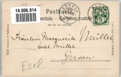 6442 Gersau Foto AK Esel- Karren Geschäft