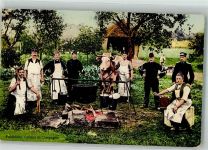 Feldküche Soldaten Rind Schule der Rekruten 1. Division Infanterie PH.B. 7632 Militär Schweiz Gebrauchsspuren