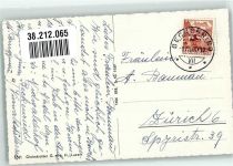 6375 Beckenried 1944 Foto AK Dampfschiff Kirche