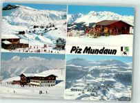 Piz Mundaun - Winter Skifahrer Gasthaus Brigelserhörner