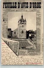 1350 Orbe 1902 Zeitungs AK Feuille d´Avis d´Orbe