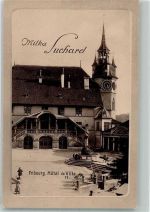 1700 Fribourg Freiburg Foto AK Rathaus Denkmal Werbung Milka Suchard