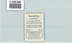 5600 Lenzburg - Vignette Wappen Kaffee Hag ca 1920-1940