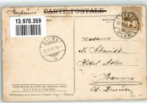 1800 Vevey Künstlerkarte sign Bieler Fete des Vignerons 1905 Le Char de Bacchus