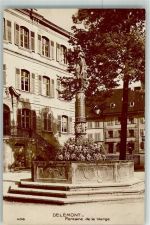 2800 Delémont Delsberg Foto AK Denkmal Fontaine de la Vierge