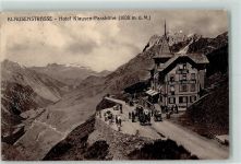 Klausen 1922 - Klausenstrasse Hotel Klause-Passhöhe Kutschen