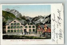 9050 Appenzell - und Stempel des Meglisalp Gasthauses AK