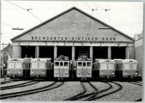 5620 Bremgarten AG 1970 - Repro Fahrzeugaufstellung vor dem Depot Bremgarten 12.04.1970
