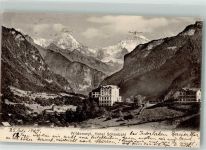3812 Wilderswil 1907 Foto AK Hotel Schönbühl