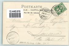 1700 Fribourg Freiburg 1899 Lithographie Hotel de Ville