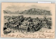 1800 Vevey 1901 Lithographie Ausstellung 1901