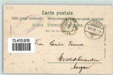 4410 Liestal 1899 Lithographie Frau in Tracht