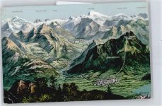 6370 Stans - Karte, Bergkette