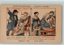 1921-30 Lithographie Schweizervolk - Stimme: JA - Arbeit bringt Brot und Familienglück