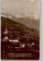 1071 Chexbres 1919 Foto AK Service postal suspendu