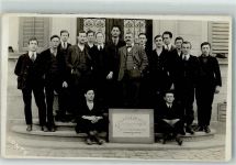 8620 Wetzikon ZH 1920 Privatfoto AK Gewerbeschule Maschinen-Zeichnen Gruppenfoto