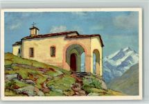 Mischabel Künstlerkarte Chapelle de Platten et Mischabel Francois Gos, Fils