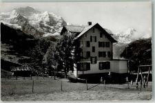 3823 Wengen Foto AK Pension Ferienheim Hunnenfluh