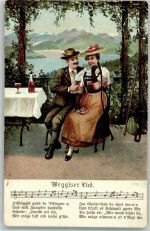 6353 Weggis 1906 Lieder AK Ehepaar Tracht