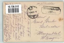 Soldaten in Uniform unter der Schweizer Fahne Feldpost Militärschulen Liestal Militär Schweiz 1921